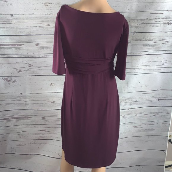 Like New ANN TAYLOR Plum Dress - Picture 4 of 6